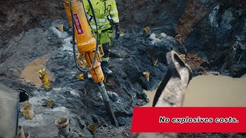 Safe quarry by SplitStone hydraulic splitter