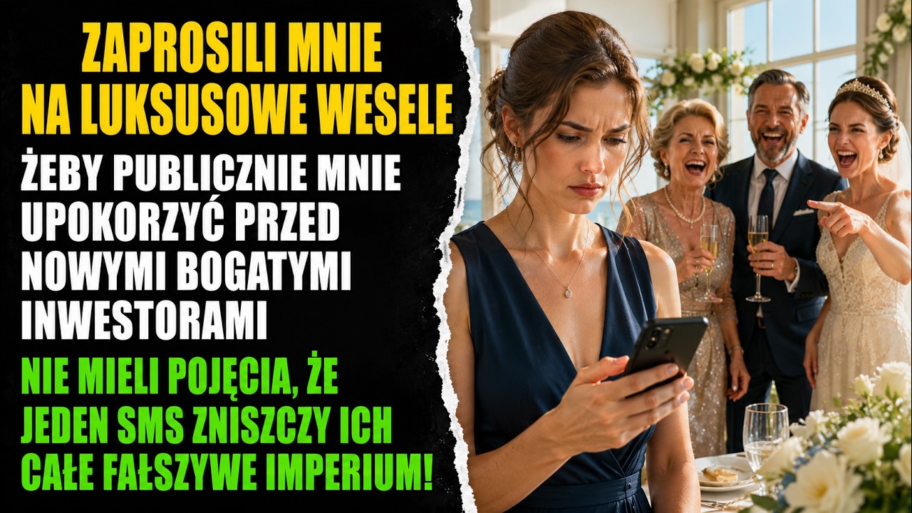 Zatrzymali mnie na tym weselu nie po to, żeby mnie wyrzucić, tylko po to, żeby mnie zmiażdżyć na oczach ludzi, na których uznaniu najbardziej mi zależało. Kiedy matka uniosła kieliszek, ojciec...