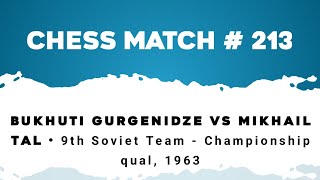 Bukhuti Gurgenidze vs Mikhail Tal • 9th Soviet Team - Championship qual, 1963