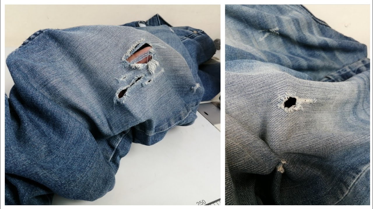 How to Repair your jeans - YouTube
