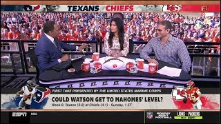 FIRST TAKE | Stephen A. Smith on Week 6: Texans at Chiefs - Could Watson get to Mahomes' level?