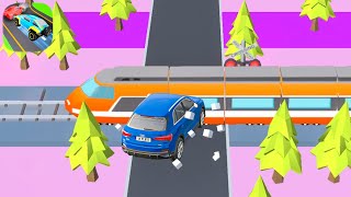 Jam Highway - Comeback Home Car Stunts (Android-iOS) Gameplay Insane Car and Train Crashes screenshot 5