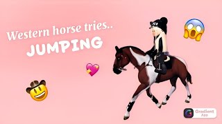 WESTERN HORSE TRIES JUMPING FOR THE FIRST TIME‼️ | Equest : Testing Roblox