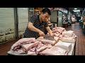 ASMR Cutting Massive Fatty Pork: Ultimate Precision#pork #meatcutting