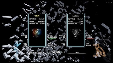 Tetris Effect: Connected Score Attack Lvl 20 Start 3,266,425 Full Session