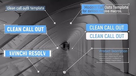 20 Clean Callouts DaVinci Resolve Templates