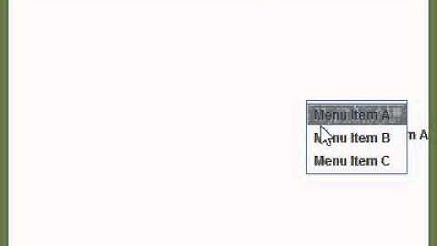 Java example of using JPopupMenu