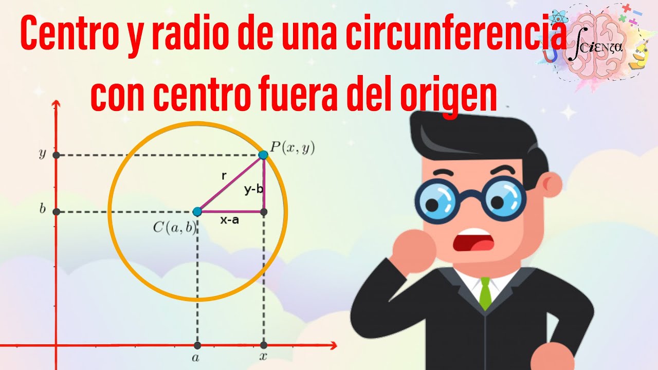 Circunferencia fuera del origen: Obtener el centro y radio a partir de