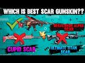 NEW MEGALODON ALPHA SCAR  FULL REVIEW | BEST SCAR  GUN SKIN IN FREEFIRE| TITAN VS CUPID VS MEGALODON