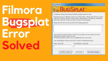 How to fix Bugsplat Filmora Error 2021 How to slove Bugsplat in Filmora