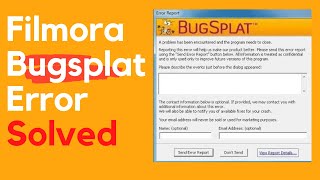 How to fix Bugsplat Filmora Error 2021 How to slove Bugsplat in Filmora screenshot 5