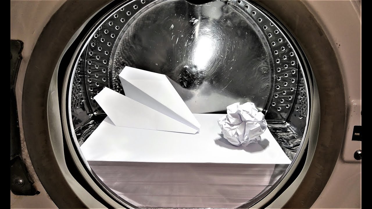 Experiment 1000 Sheets of Paper in a Washing Machine Centrifuge