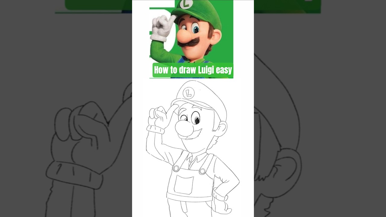 drawing Luigi super mario galaxy moive