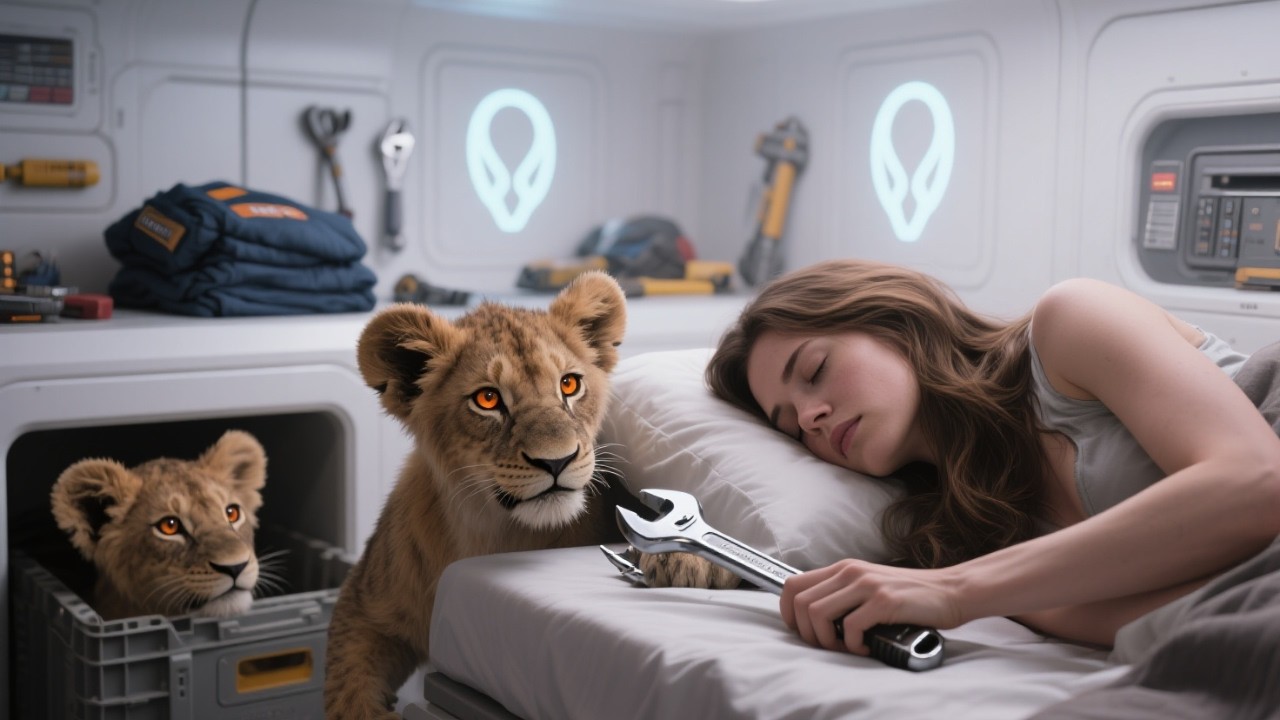 Детёныш хищника пытался спрятать инструменты человека — он сделал вид, что не видит, и тот остави...