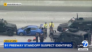Suspect identified in police chase, hourslong standoff that shut down Southern California freeway