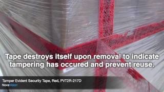 Premium Tamper Evident Security Tape, Red, PVT2R-217D