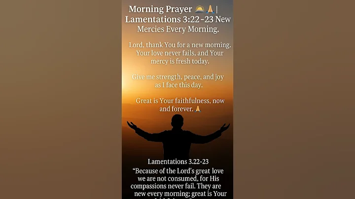 Morning Prayer 🌅 Lamentations 3:22–23 |New Mercies Every Morning