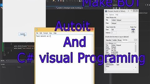 Autoit on c# (Tutorials Automation Programing)