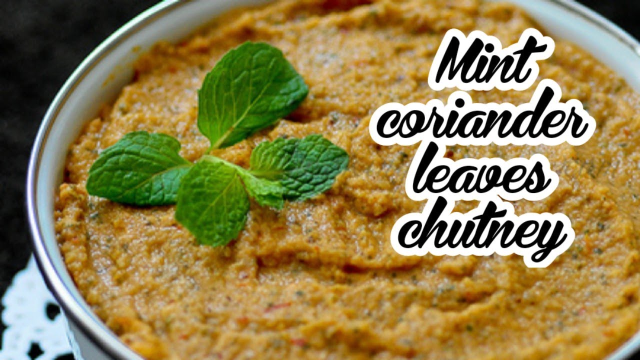 புதினா கொத்தமல்லி சட்னி/Pudina malli chutney/Mint coriander leaves
