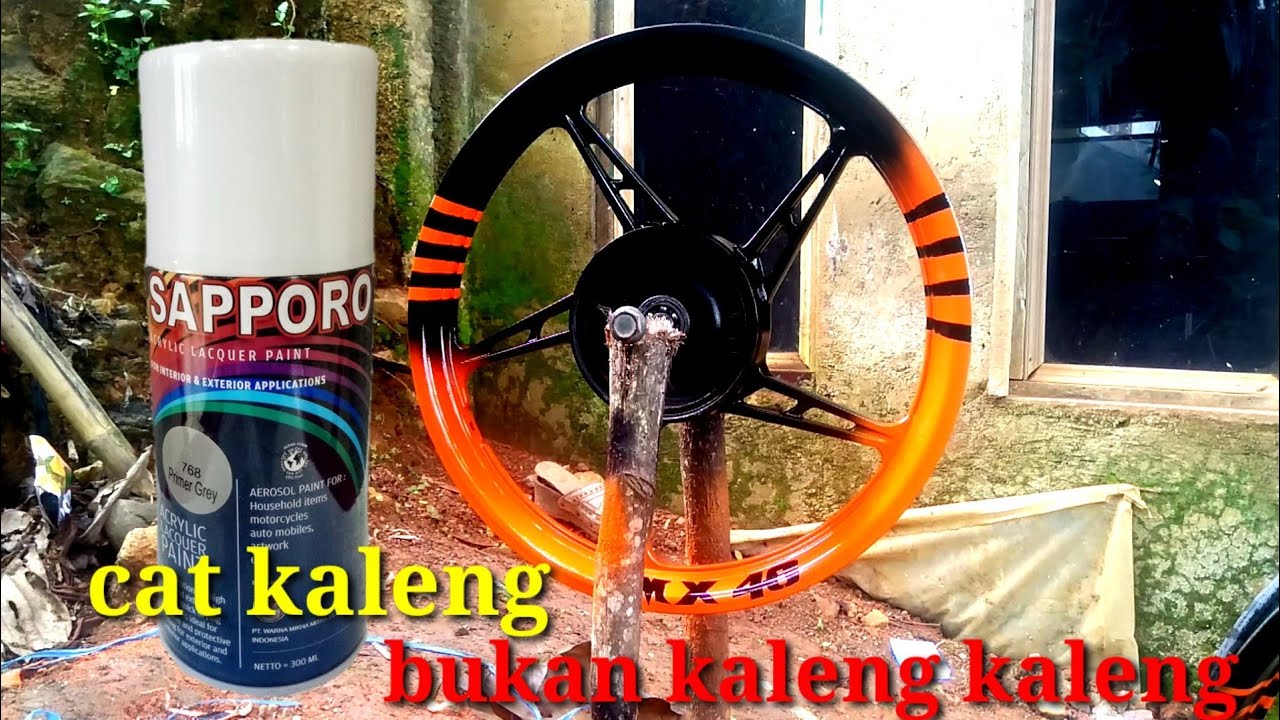 Cara cat velg motor variasi dua warna dengan cat sapporo YouTube