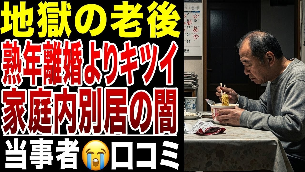 【老後の地獄】家庭内別居、ひとりじゃないのに孤独…冷え切ったシニア夫婦、離婚よりも地獄です。口コミ20選紹介します