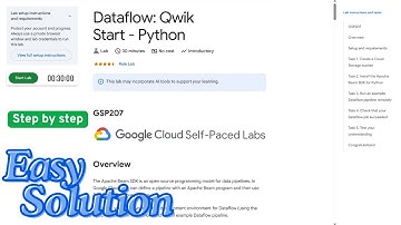 Dataflow: Qwik Start - Python | #GSP207 | #qwiklabs | #arcade | #solution