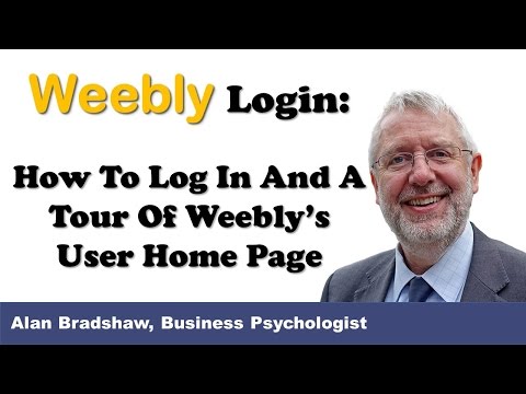 Weebly login: how to log in to Weebly and a tour of Weebly's User Home Page