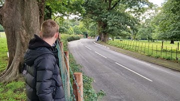 Conker trees isle of man Alfie watching Michael Dunlop in  practice.