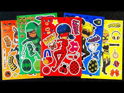 🐞PaperDIY🐞Decorate with Sticker Book Miraculous Ladybug Sticker Asmr🌈 #asmr #satisfying #viralvideo