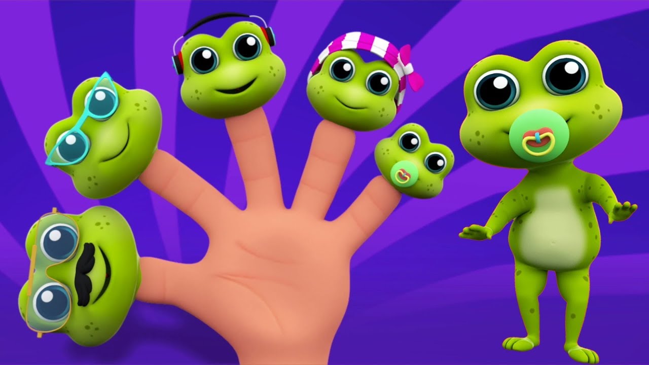Rana Dito Famiglia | rime del vivaio | Canzoni per bambini | Frogs Finger Family | Preschool Songs