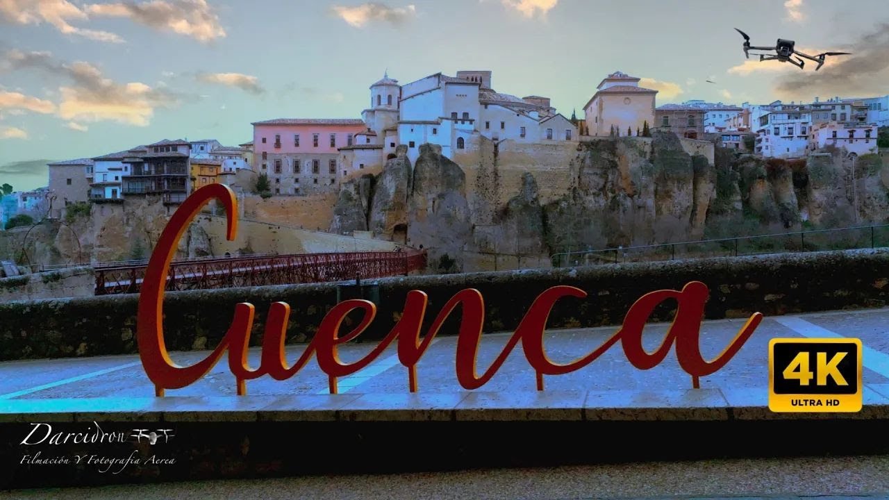 Cuenca a vista de dronne (4k)