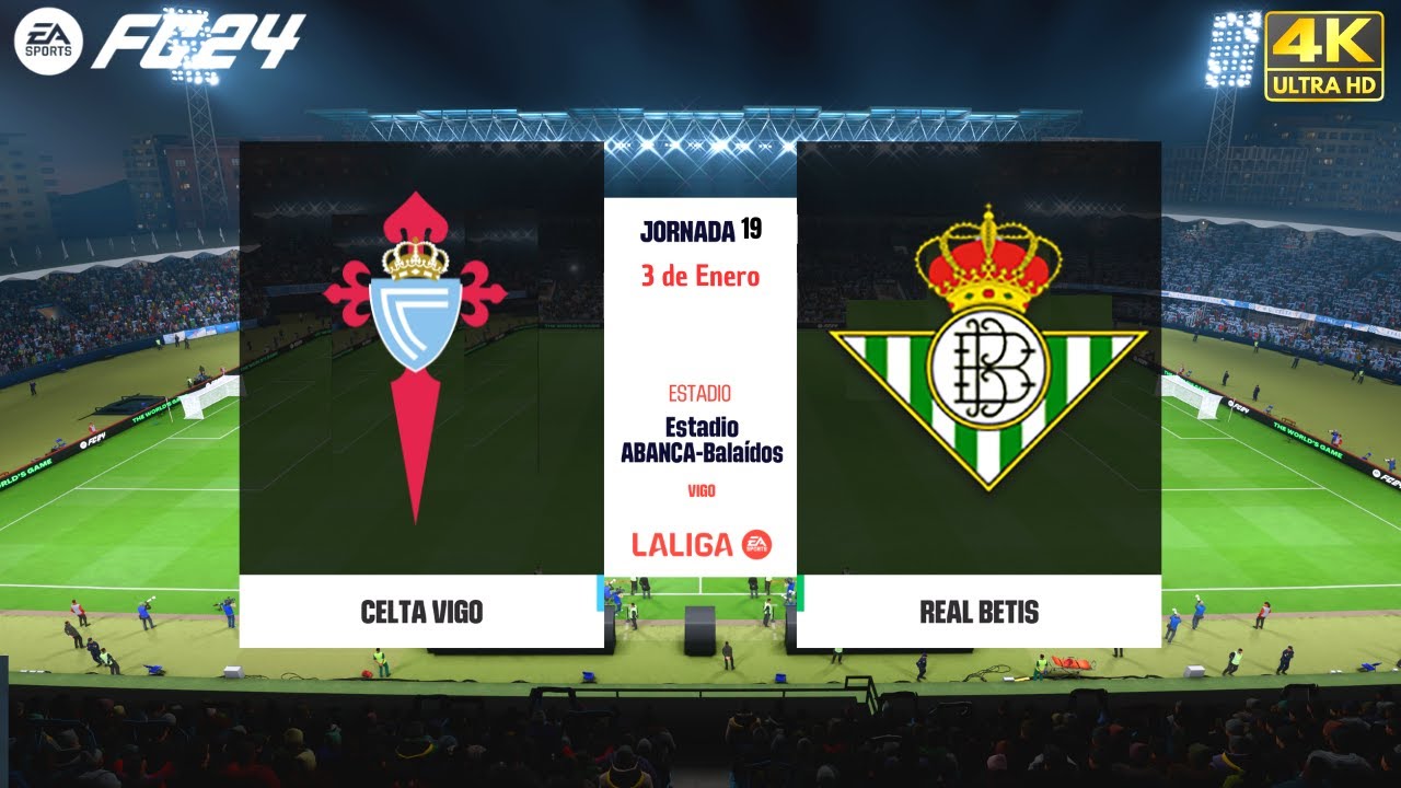 Celta de Vigo Vs Real Betis // LaLiga Jornada 19 [FC 24 Next Gen PS5 ...