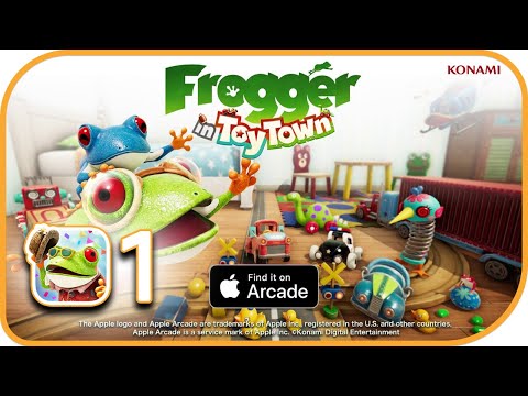 Frogger in Toy Town 1 | KONAMI | Apple Arcade | Action | Casual | Fun mobile game | HayDay - YouTube