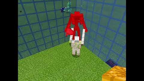 Minecraft : Mutant Wither Skeleton vs Iron Golem.