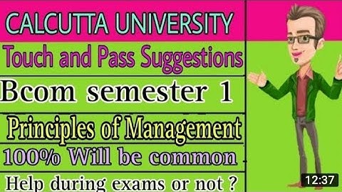 Principles Of Management Suggestions 2023 | B.com semester 1 | Calcutt University | #semester1#b.com
