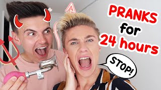 PRANKING MY BF FOR 24 HOURS *he gets so annoyed!*