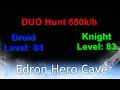 Tibia Hunt#2 Edron Hero Cave 650k/h Knight Level 83 Druid Level 84
