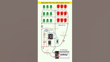 LED flasher circuit | LED chaser circuit | Flip flop flasher circuit | NE555 ic #flasher