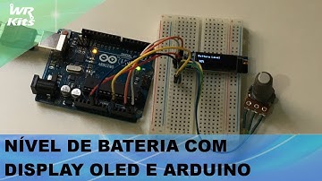 NÍVEL DE BATERIA SIMPLES COM DISPLAY OLED E ARDUINO