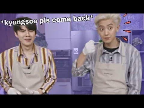 EXO trying to cook after Kyungsoo enlisted