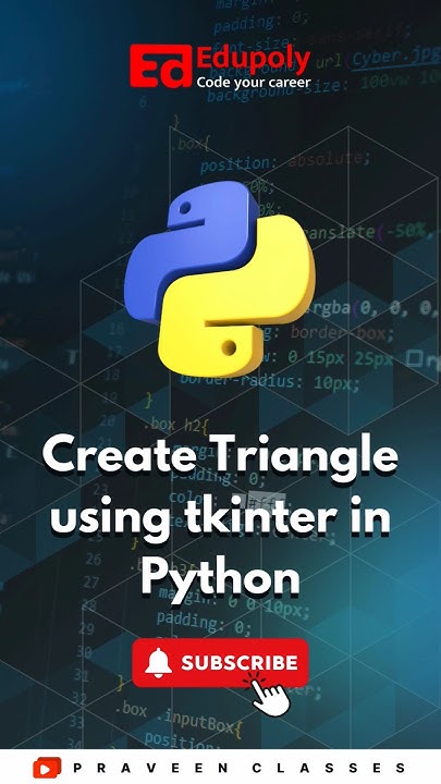 Create Triangle using tkinter in Python - YouTube