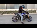 yamaha mt 09 SP Quickshifter sound / wheelie - arrow exhaust