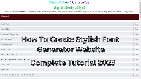 How To Create Stylish Font Generator Website / Fancy Font Generator Tool For Blogger #blogger #blog