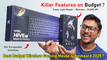 Best Budget Wireless Mouse & Mechanical Keyboard 2025 ..?🤔 Kreo Anzu & Hive RGB Review🔥