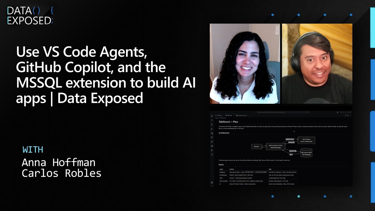 Use VS Code Agents, GitHub Copilot, and the MSSQL extension to build AI ...