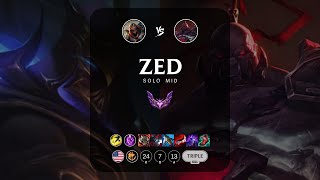 Zed Mid vs Sion - NA Master Patch 13.12