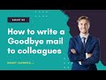 How to write a Goodbye mail to colleagues | @SMARTHRM