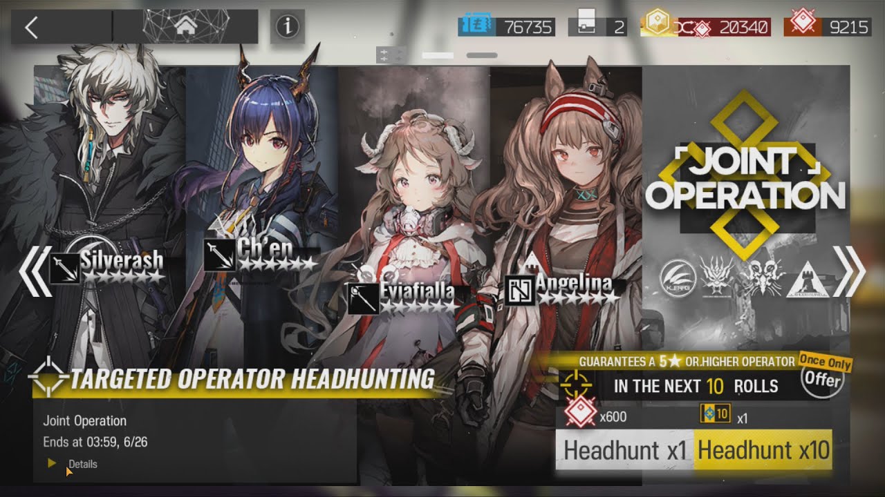 Joint Operation Arknights Summons YouTube