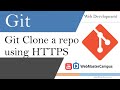 Git clone a repository using https