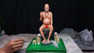 swami samarth idol painting ll how to make swami idol ll Anant chougule